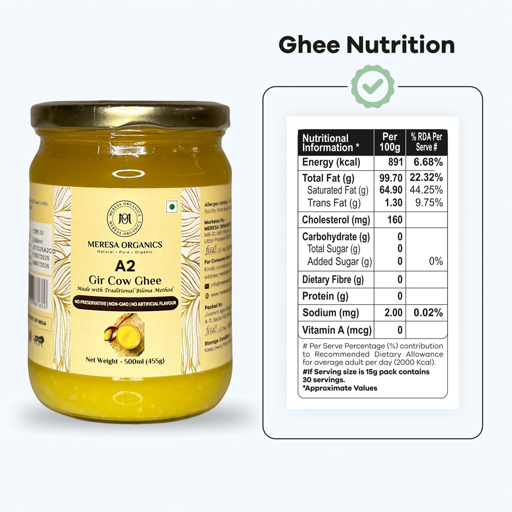 A2 Gir Cow Ghee Pack of 2 (500ml Each)