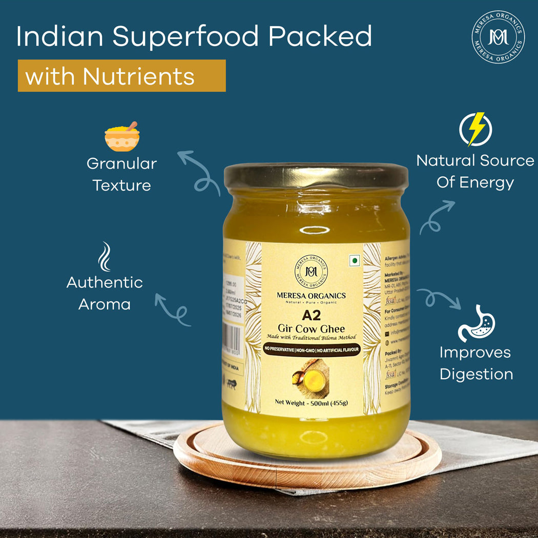 A2 Gir Cow Ghee Pack of 2 (500ml Each)
