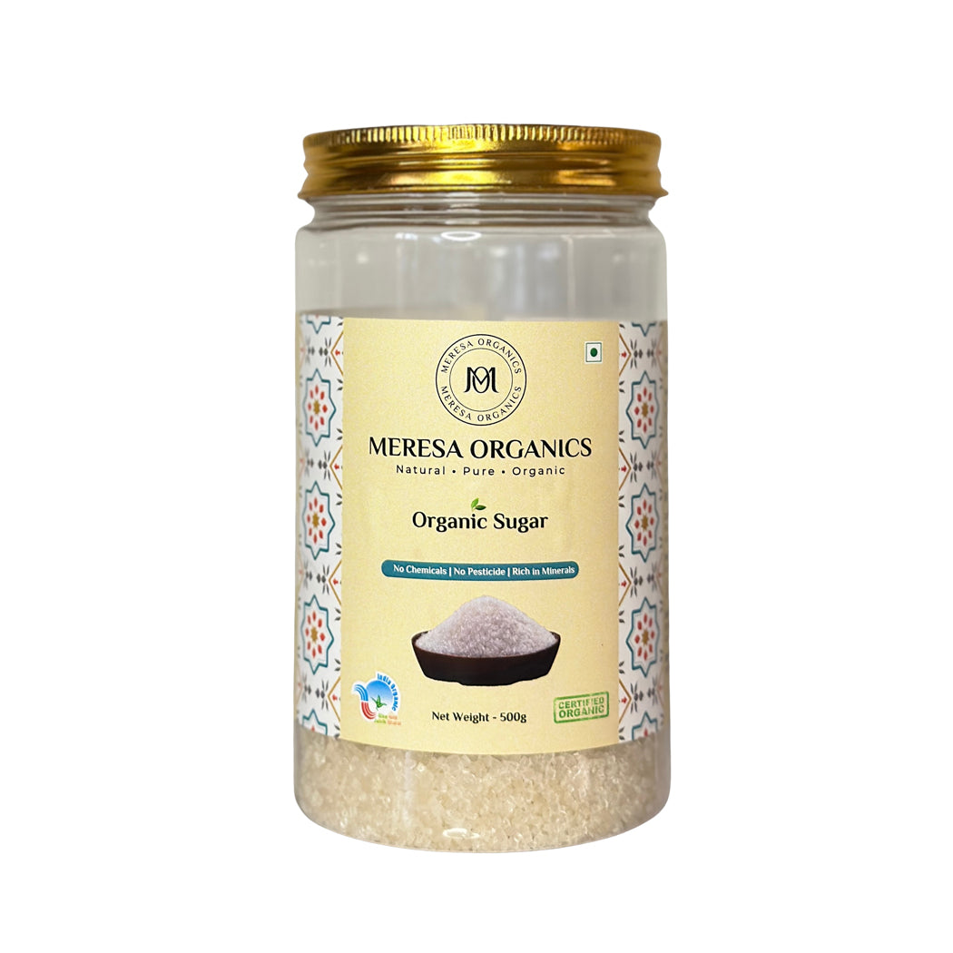 Organic Sweeteners Pack of 4 (Organic Raw Sugar 500g, Organic Jaggery Powder 500g, Organic Brown Sugar 500g, Organic Sugar 500g)